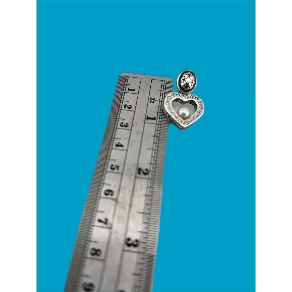 Brighton Sorority Row Pearl Post Dangle Earrings Silver Plated